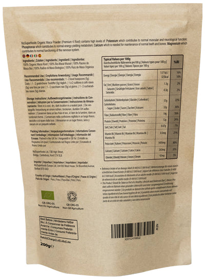 Organic Maca Premium 4 Root Powder