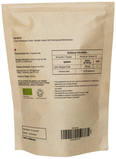 Organic Wheatgrass Capsules