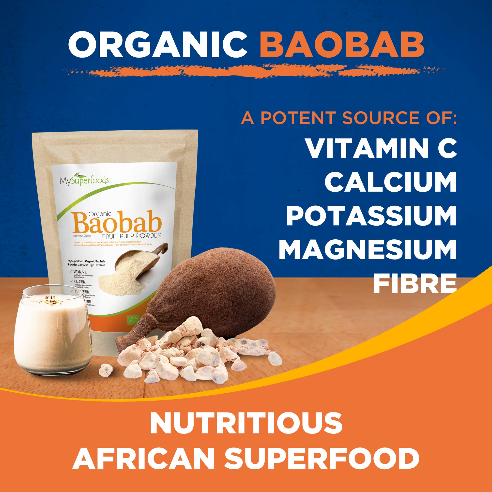 Poudre de Baobab Bio 500G, Qualité Supérieure